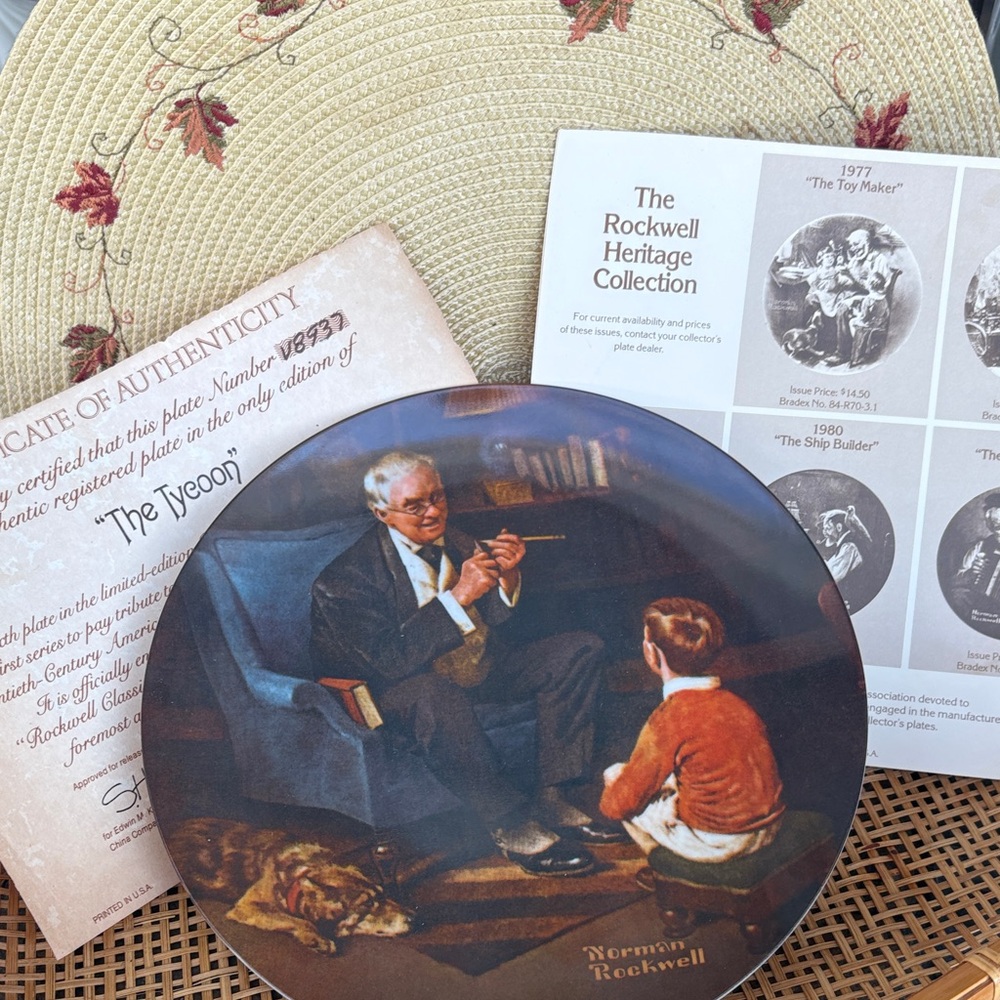 Norman Rockwell Collector's Plate-The Tycoon Vintage